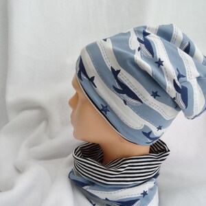 Wendebeanie Loop Set "Fische" Wunschgröße