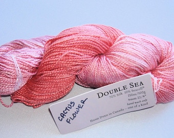 HANDMAIDEN Double SEA SILK - 1 Skein in Cactus Flower - 273 Yards