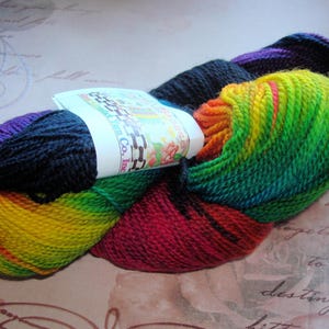 1 Skein Great ADIRONDACK Yarn - Merino Superwash in BLACK FIRE -  458 Yards