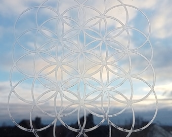 Flower of Life window sticker from 10 cm