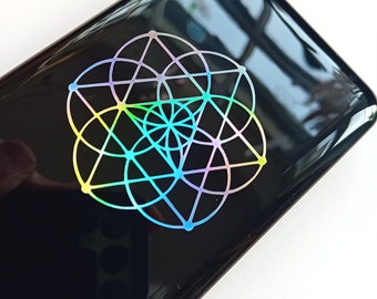 2x Flower of Life Sticker 3,5 cm