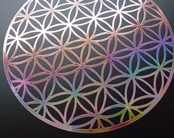 Flower of life sticker rose gold from 15 cm