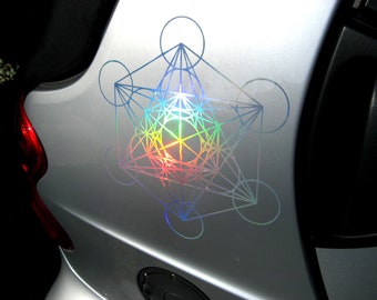 Metatron's Cube, car sticker 24 cm