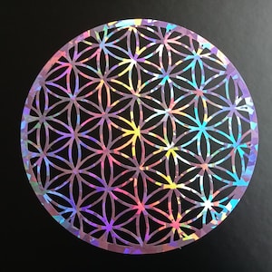 Flower of Life car sticker purple 10-18 cm