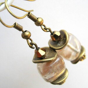 Pendientes de cuarzo rutilo / bronce imagen 2