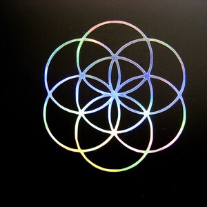 2x Flower of Life sticker 5 cm image 2