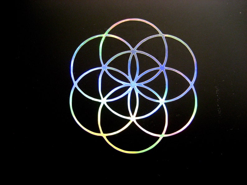 2x Flower of Life sticker 5 cm image 2