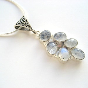 Moonstone on snake chain image 1