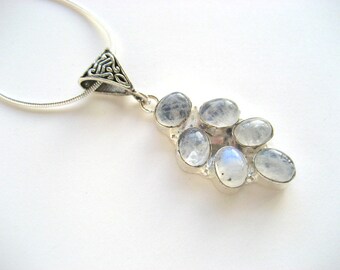 Moonstone on snake chain