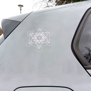 Metatron's Cube purple, car sticker 15 cm image 5