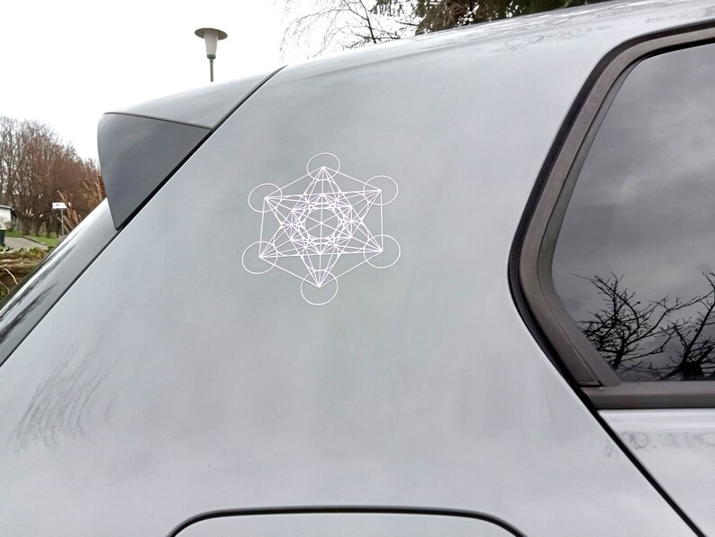 Metatron's Cube purple, car sticker 15 cm image 5