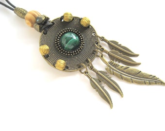 Dreamcatcher Necklace Malachite