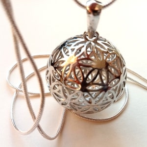 Flower of Life on Ball on Snake Chain image 6