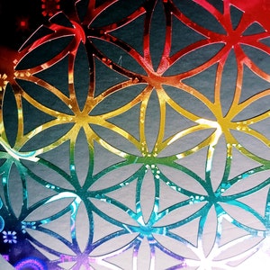 Flower of Life Sticker Rainbow 9 cm image 10