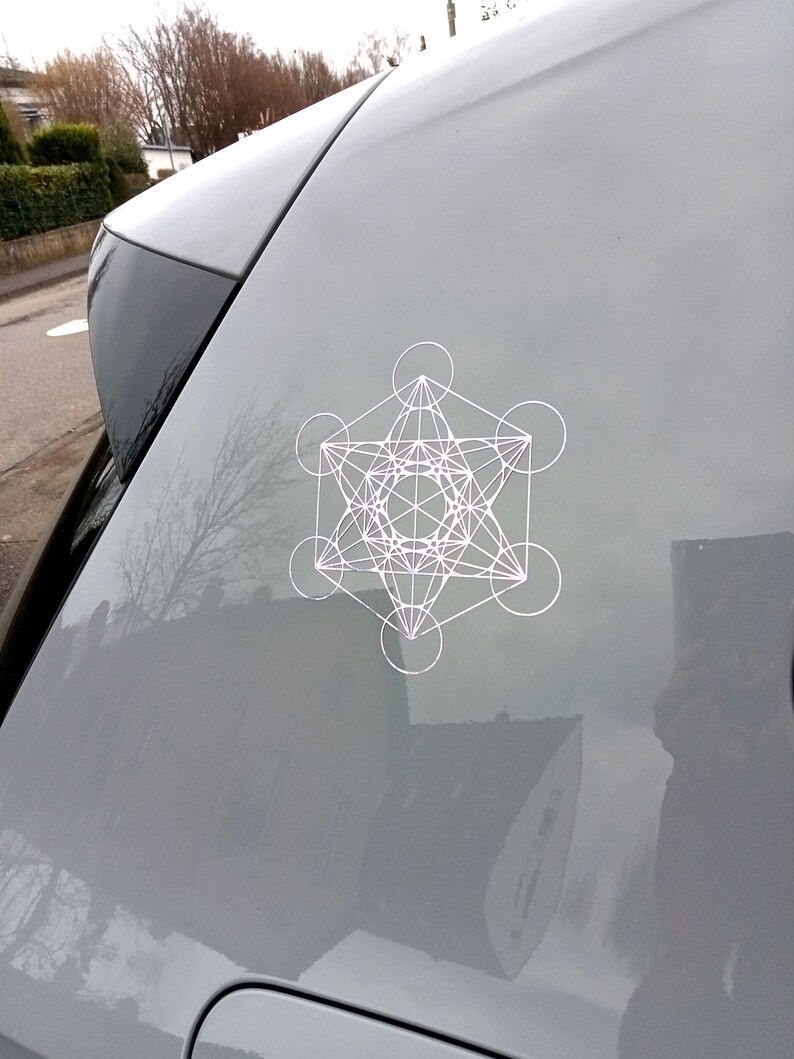 Metatron's Cube purple, car sticker 15 cm image 7