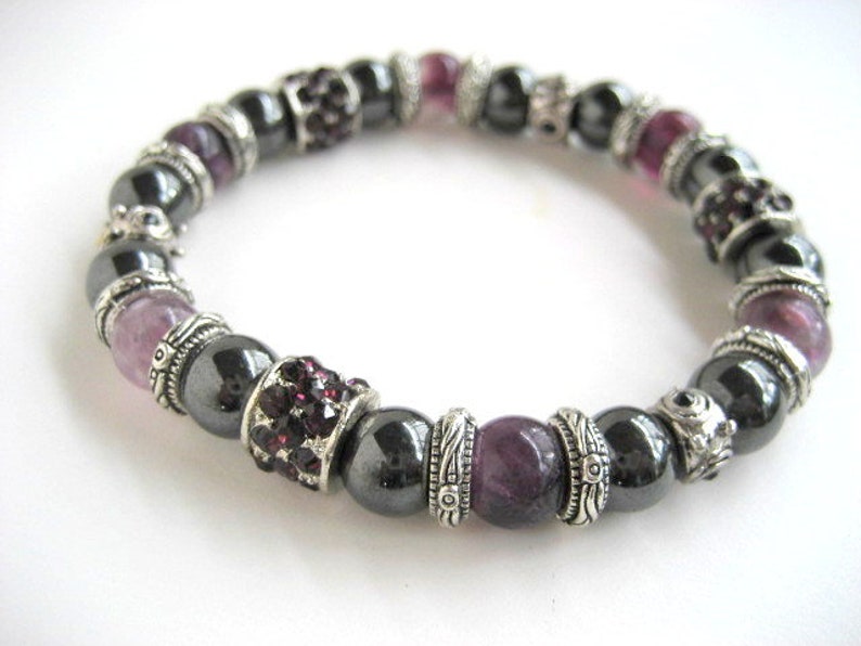 bracelet fluorine / hématite image 4