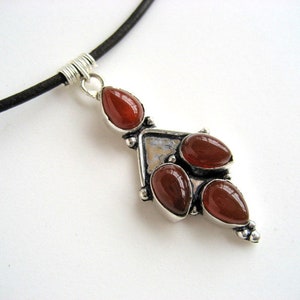 Carnelian on fine leather belt image 1