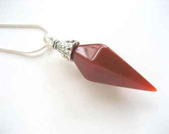 agate pendulum / snake chain