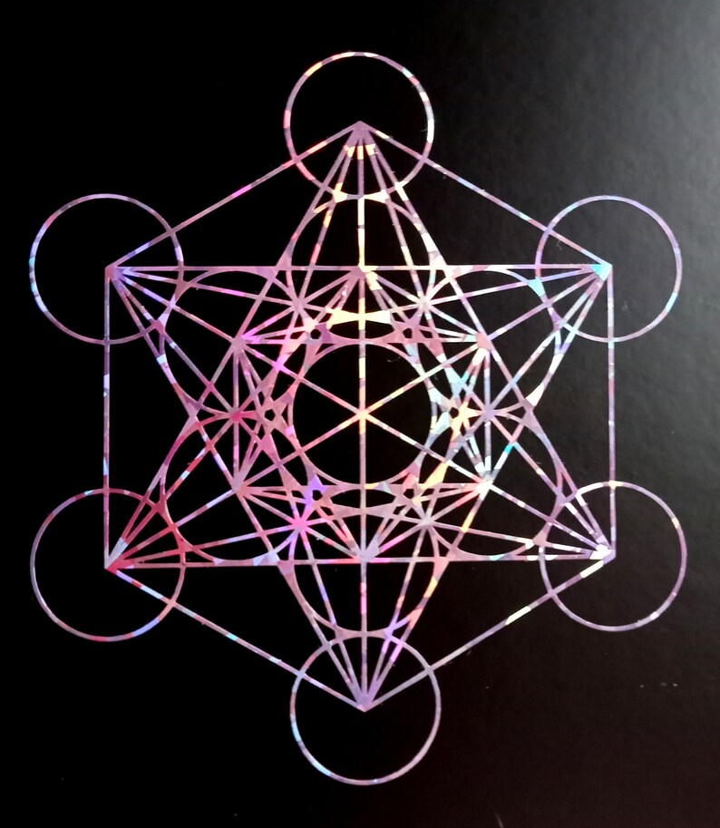 Metatron's Cube purple, car sticker 15 cm image 6