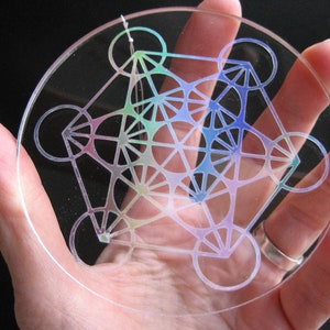 Metatron&#39;s Cube on acrylic glass 8.8 cm