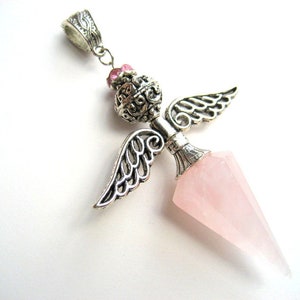 Rose quartz Angel, giant image 1