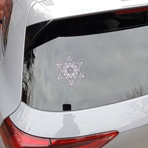 Metatron's Cube purple, car sticker 15 cm image 2