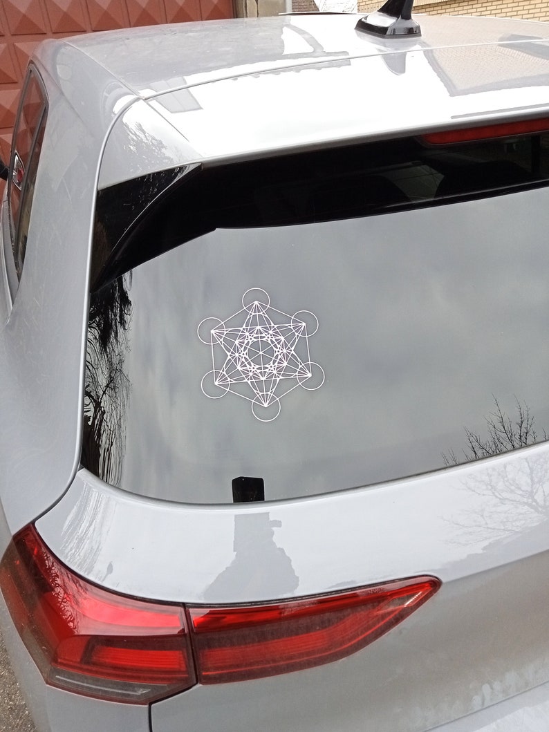 Metatron's Cube purple, car sticker 15 cm image 2