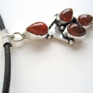 Carnelian on fine leather belt image 2