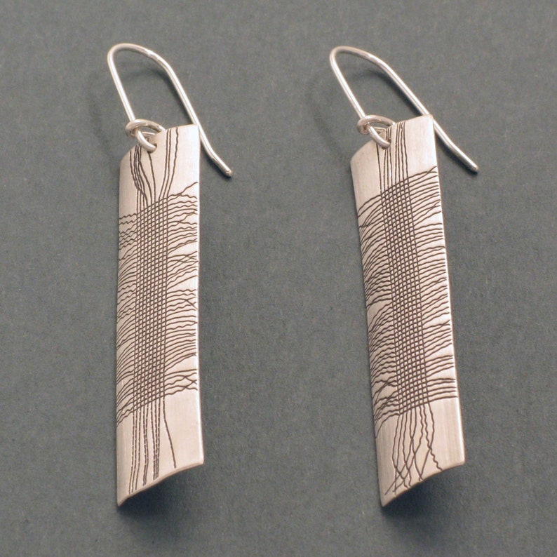 Fabric Hanging Earrings image 1