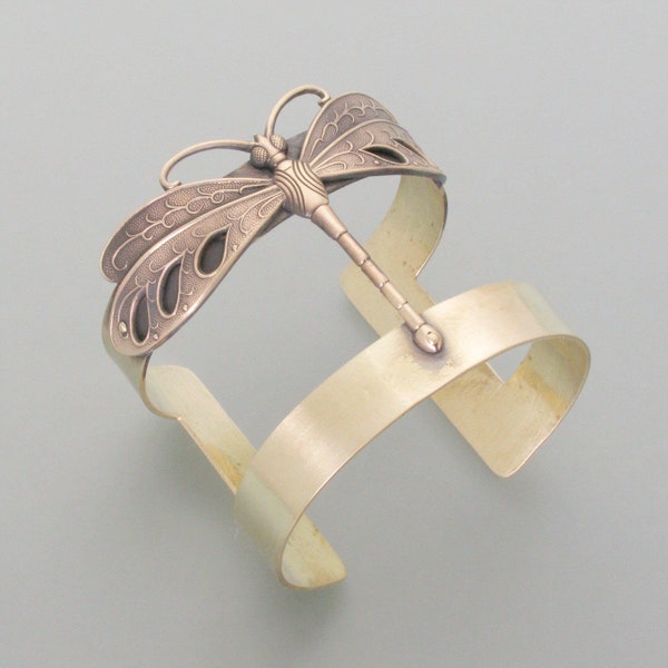 Dragonfly Brass Bangle