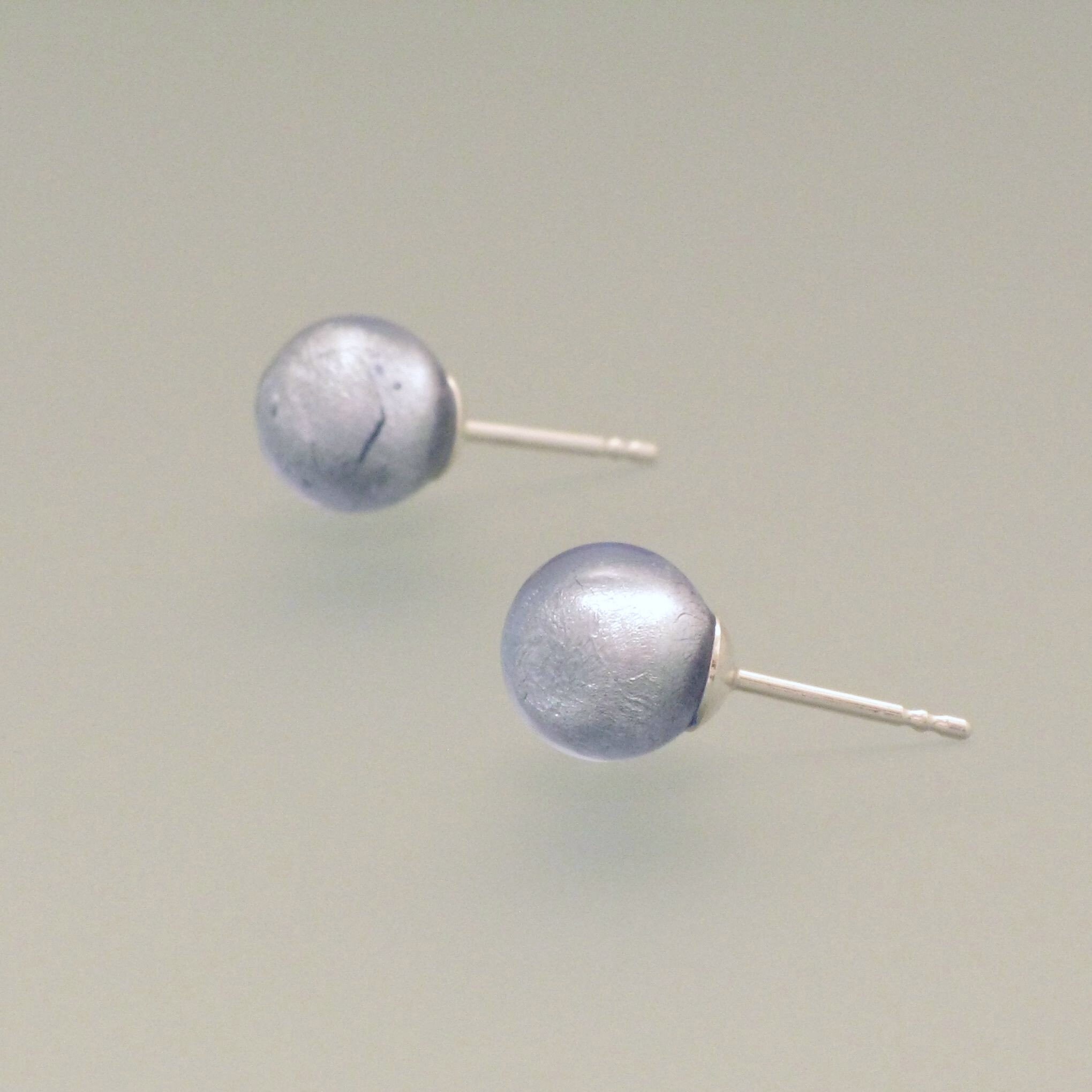 Blue Murano Glass Ear Studs