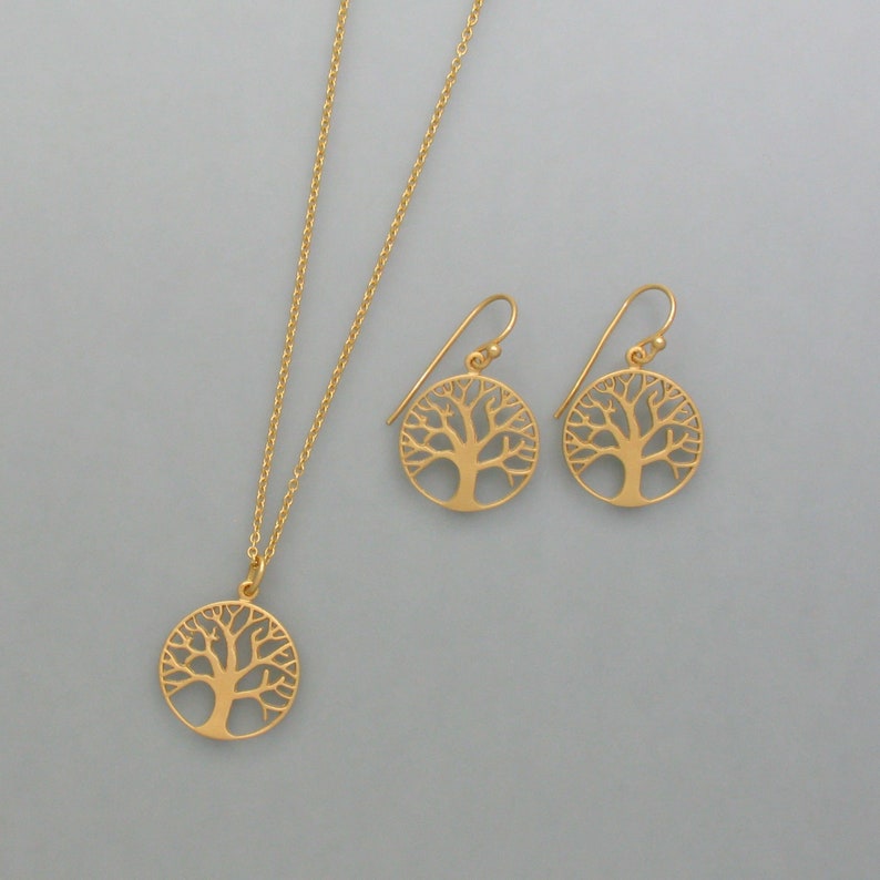 Earrings Tree of Life made of 925 silver-plated silver