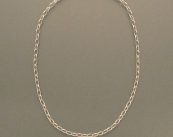 Silver Chain Oval eyelets