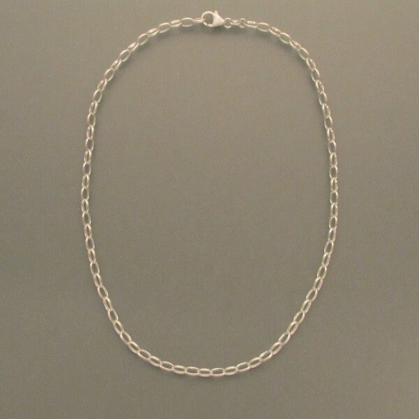 Silver Chain Oval eyelets