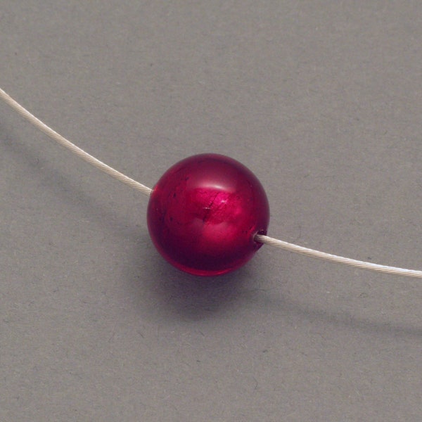 Kette Mit Muranoglas-kugel, Rot