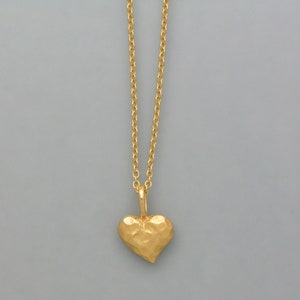 small pendant heart made of 925 gold plated silver image 1