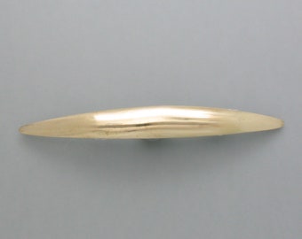 Spindle hair clip in brass, polished