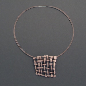 Lattice Large Blackened Silver Pendant image 2