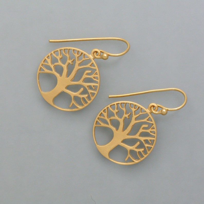 Earrings Tree of Life made of 925 silver-plated silver