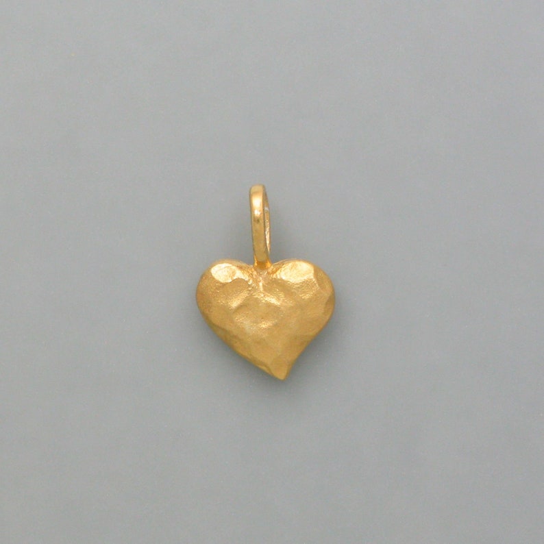 small pendant heart made of 925 gold plated silver image 2