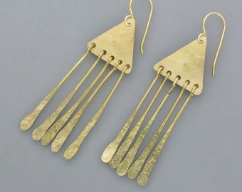 Earrings Pharaoh in brass