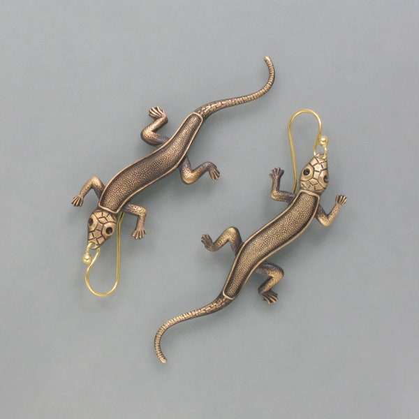 Vintage-Ohrhänger Salamander