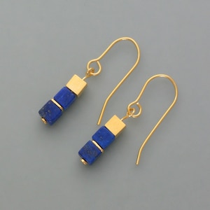 Kubusoorbellen Lapis Lazuli, verguld