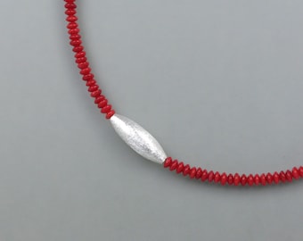 Foam Coral Necklace with Silver