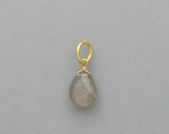 small pendant labradorite drop and 925 silver plated silver