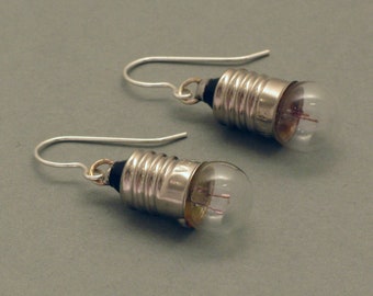 Drop earrings light bulb