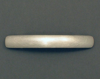 Zilveren Barrette, convex