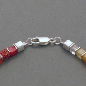 Rainbow Cubed Gemstone Necklace image 3