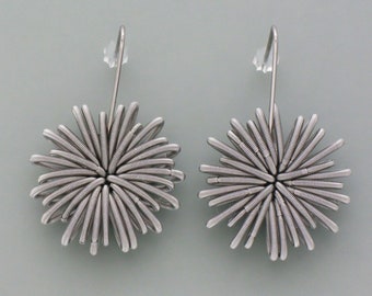 Earrings organic steel