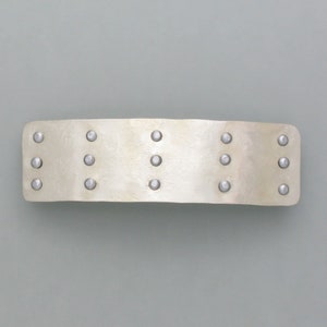 Rivets hair clip nickel silver image 1